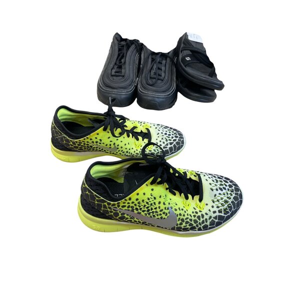 Nike Free 5.0 V4 womans yellow black running sneakers shoes size 6.5 SKU 8348 - Picture 4 of 12